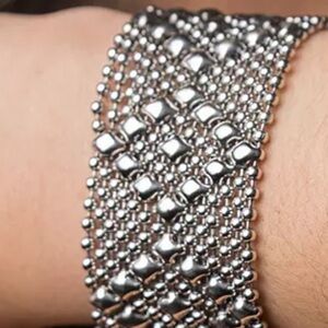 Handmade SG Liquid Metal Silver Mesh Bracelet by Sergio Gutierrez